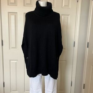 Old Navy Black Sweater Poncho